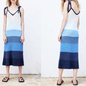 ZARA Limited Edition Striped Knit Dress Size S NWT